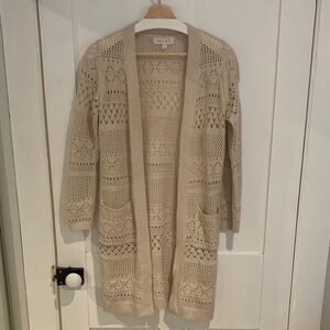 Elegant Beige Knit Cardigan